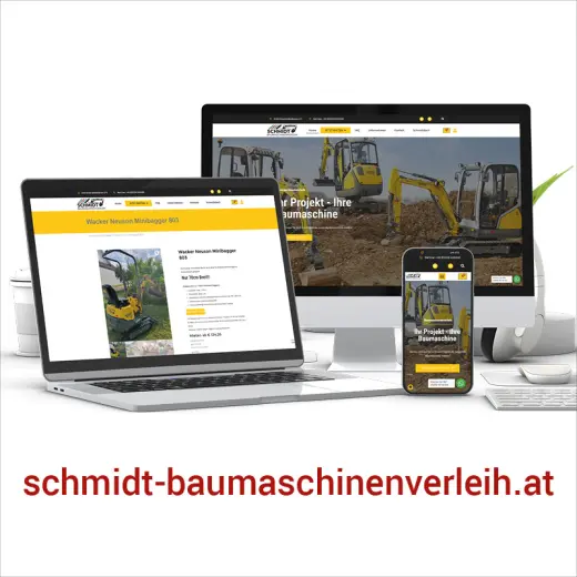 Einsigartig Schmidt Baumaschinenverleih Website