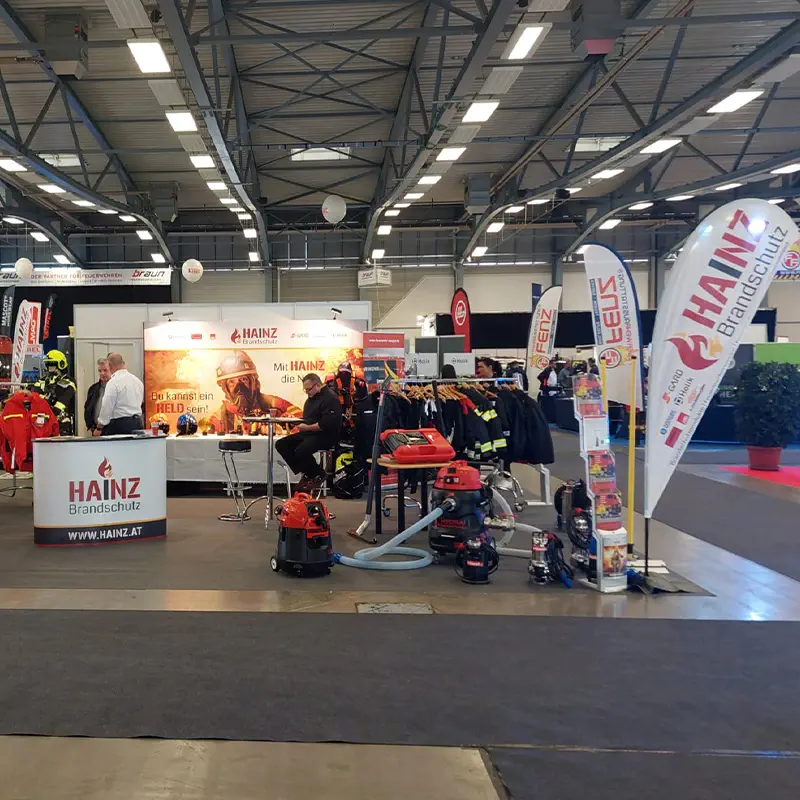 Einsigartig Hainz Brandschutz Messestand