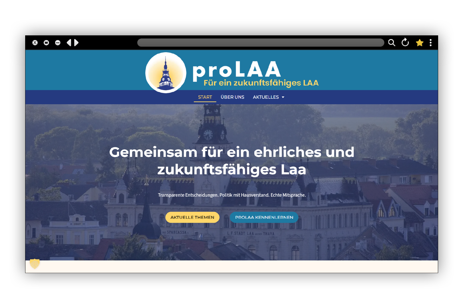 Prolaa Website Präsentation Startseite
